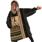 Egyptian God Ra Kid Wearable Blanket Hoodie Ancient Mythology Solar Barque Falcon