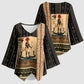 Egyptian God Ra Kimono Sleeve Blouse Ancient Mythology Solar Barque Falcon