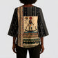 Egyptian God Ra Kimono Sleeve Blouse Ancient Mythology Solar Barque Falcon