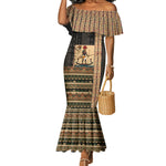 Egyptian God Ra Mermaid Dress Ancient Mythology Solar Barque Falcon
