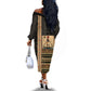 Egyptian God Ra Off The Shoulder Long Sleeve Dress Ancient Mythology Solar Barque Falcon
