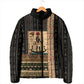Egyptian God Ra Padded Jacket Ancient Mythology Solar Barque Falcon