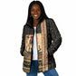Egyptian God Ra Padded Jacket Ancient Mythology Solar Barque Falcon