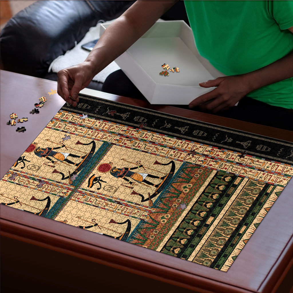 Egyptian God Ra Puzzle Ancient Mythology Solar Barque Falcon
