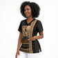 Egyptian God Ra Scrub Top Ancient Mythology Solar Barque Falcon
