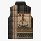 Egyptian God Ra Sleeveless Puffer Jacket Ancient Mythology Solar Barque Falcon