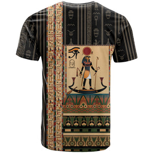 Egyptian God Ra T shirt Ancient Mythology Solar Barque Falcon