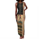 Egyptian God Ra Tank Maxi Dress Ancient Mythology Solar Barque Falcon