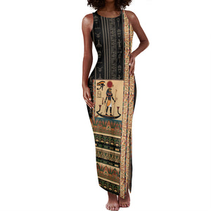 Egyptian God Ra Tank Maxi Dress Ancient Mythology Solar Barque Falcon