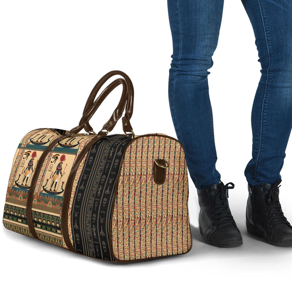 Egyptian God Ra Travel Bag Ancient Mythology Solar Barque Falcon