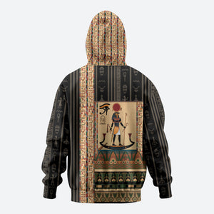 Egyptian God Ra Zip Hoodie Ancient Mythology Solar Barque Falcon