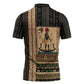 Egyptian God Ra Zipper Polo Shirt Ancient Mythology Solar Barque Falcon