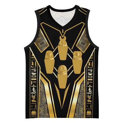 Egypt Canopic Jars Basketball Jersey Ancient Mythology Four Sons of Horus