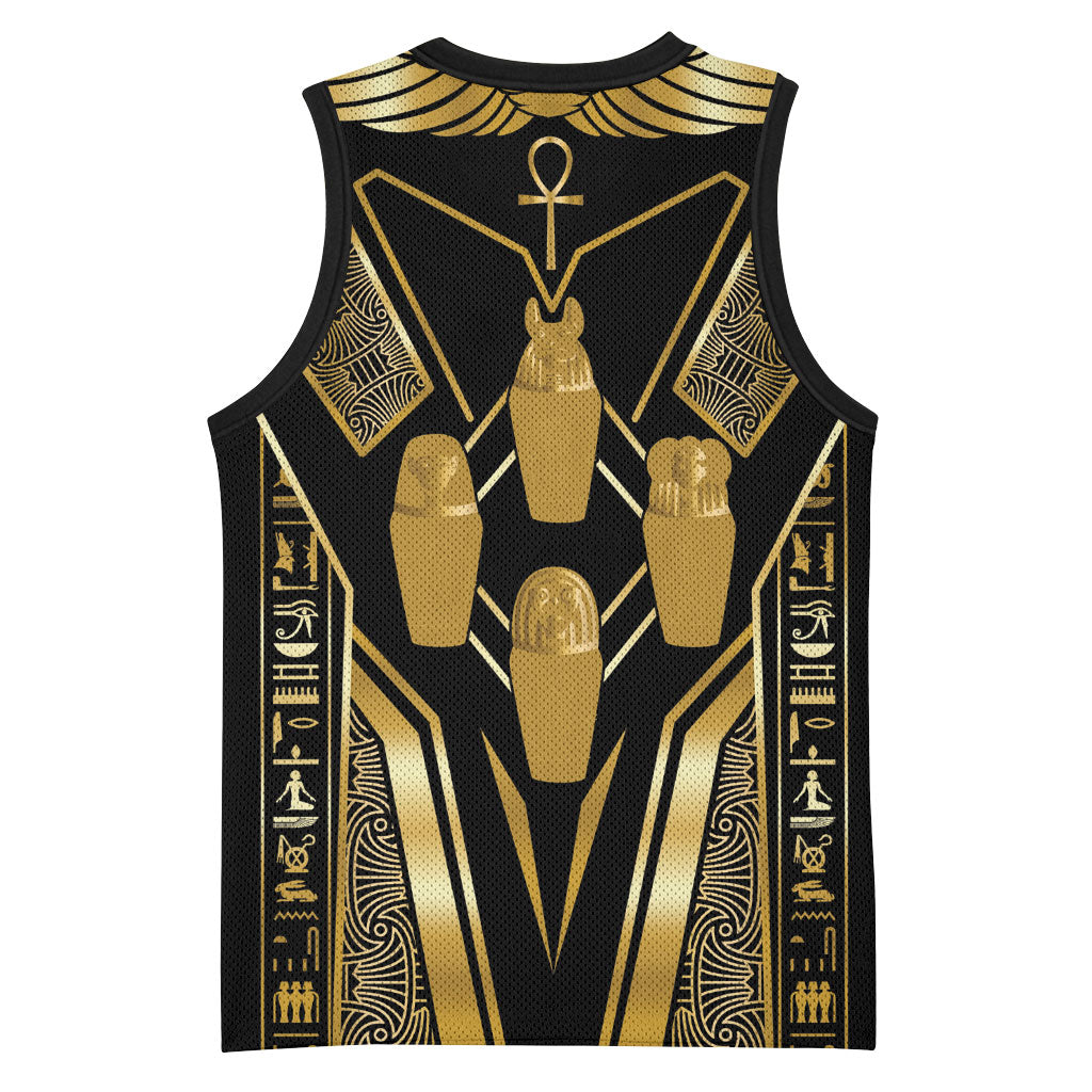 Egypt Canopic Jars Basketball Jersey Ancient Mythology Four Sons of Horus