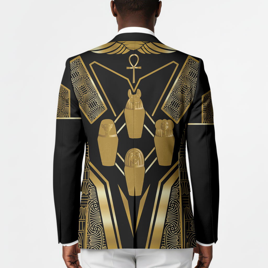 Egypt Canopic Jars Blazer Ancient Mythology Four Sons of Horus