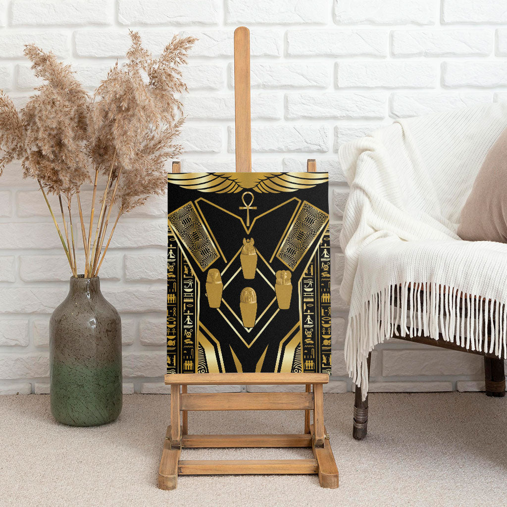 Egypt Canopic Jars Canvas Wall Art Ancient Mythology Four Sons of Horus