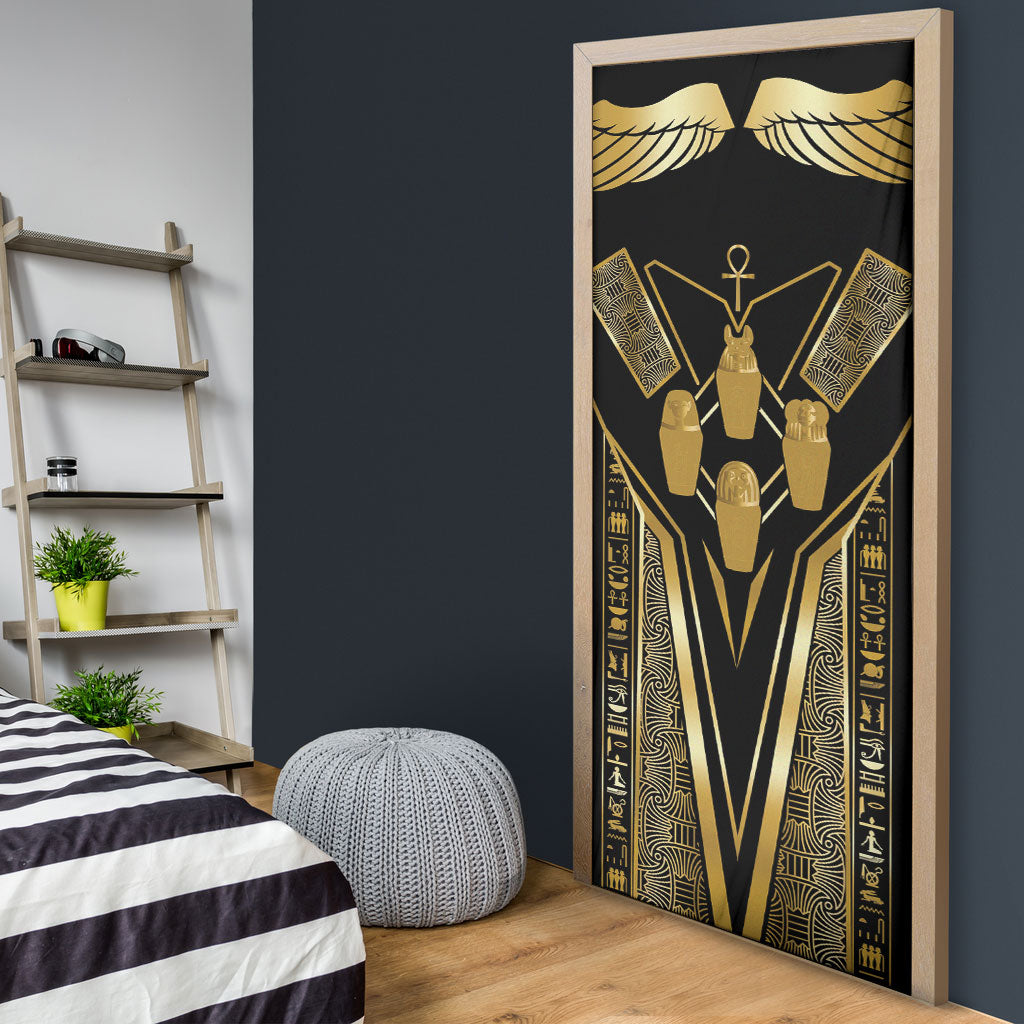 Egypt Canopic Jars Door Cover Ancient Mythology Four Sons of Horus