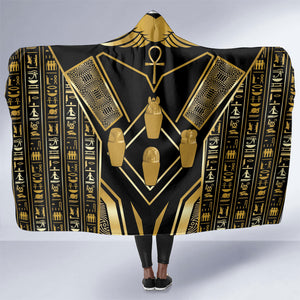 Egypt Canopic Jars Hooded Blanket Ancient Mythology Four Sons of Horus