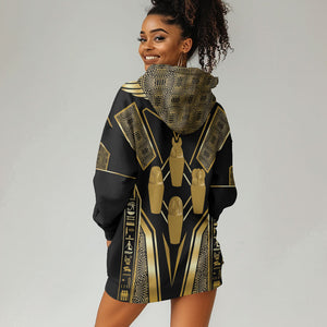 Egypt Canopic Jars Hoodie Dress Ancient Mythology Four Sons of Horus