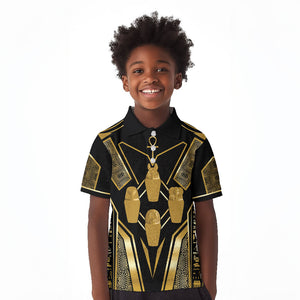 Egypt Canopic Jars Kid Polo Shirt Ancient Mythology Four Sons of Horus