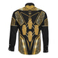 Egypt Canopic Jars Long Sleeve Button Shirt Ancient Mythology Four Sons of Horus