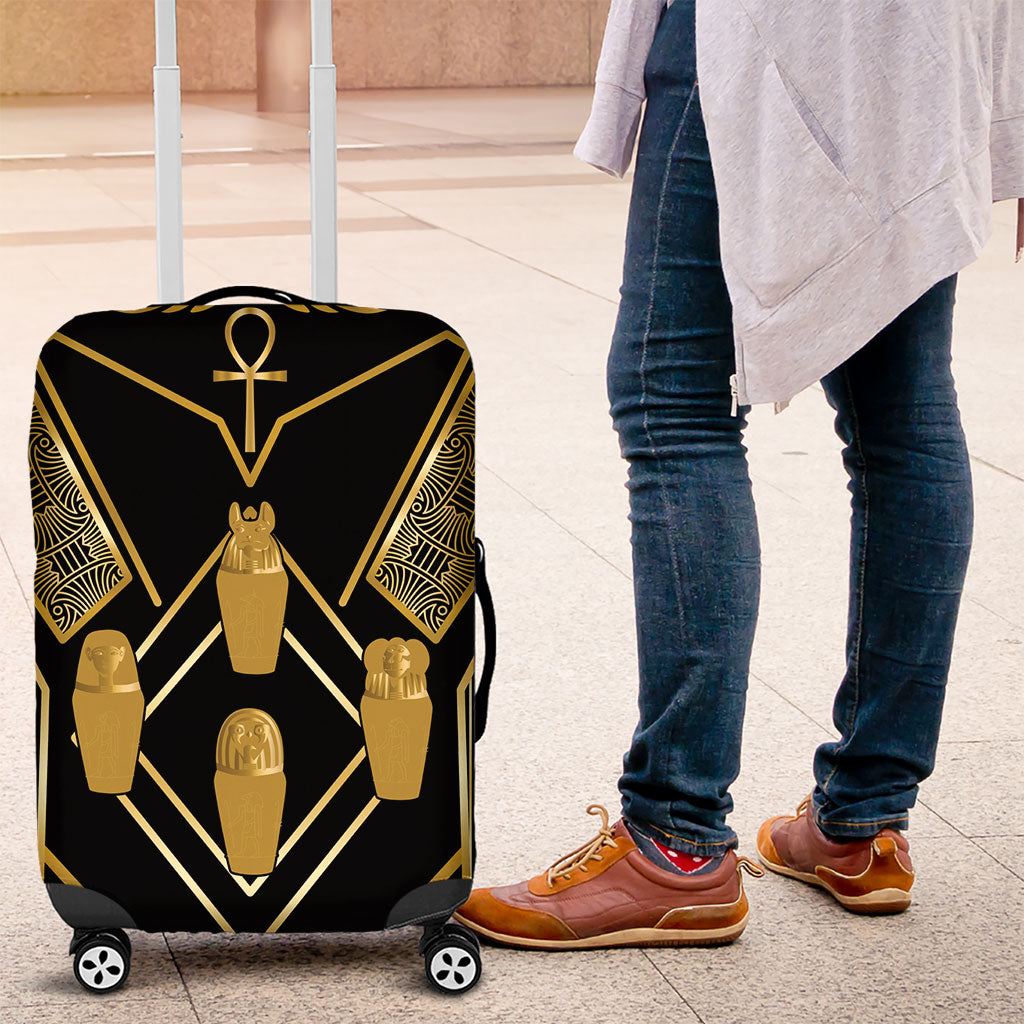 Egypt Canopic Jars Luggage Cover Ancient Mythology Four Sons of Horus