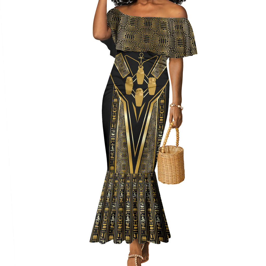 Egypt Canopic Jars Mermaid Dress Ancient Mythology Four Sons of Horus