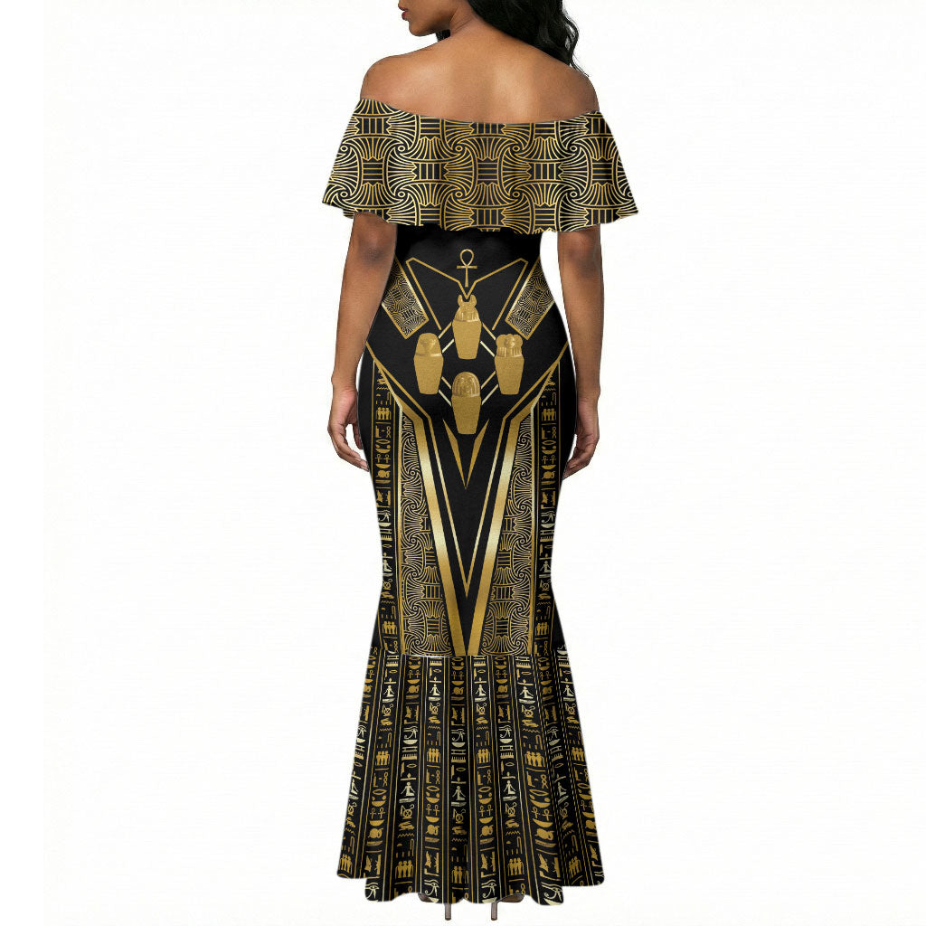 Egypt Canopic Jars Mermaid Dress Ancient Mythology Four Sons of Horus