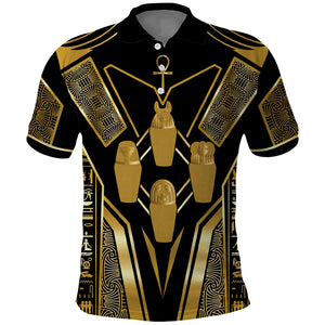 Egypt Canopic Jars Polo Shirt Ancient Mythology Four Sons of Horus