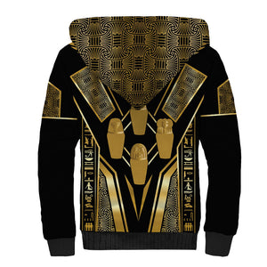 Egypt Canopic Jars Sherpa Hoodie Ancient Mythology Four Sons of Horus