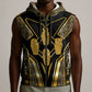 Egypt Canopic Jars Sleeveless Zip Hoodie Ancient Mythology Four Sons of Horus