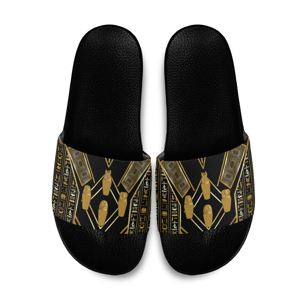 Egypt Canopic Jars Slide Sandals Ancient Mythology Four Sons of Horus