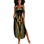 Egypt Canopic Jars Summer Maxi Dress Ancient Mythology Four Sons of Horus