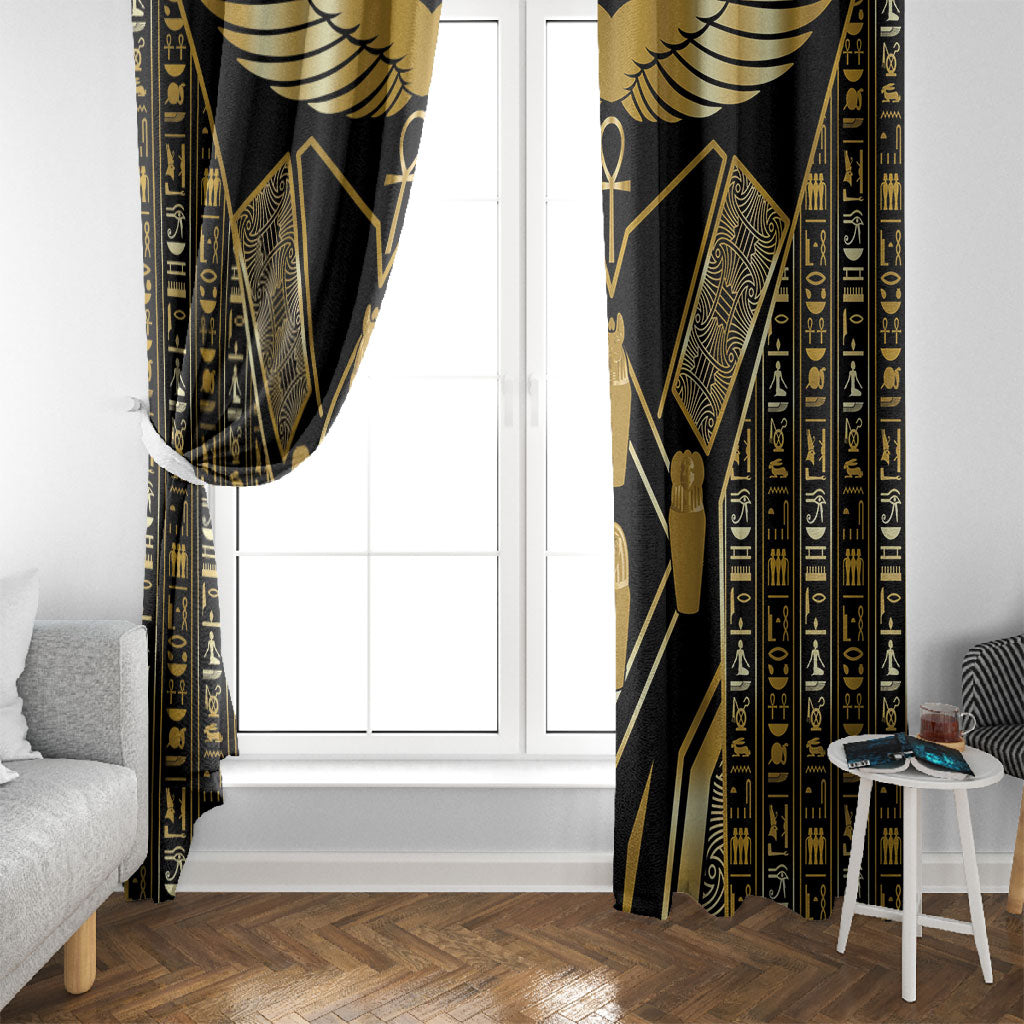 Egypt Canopic Jars Window Curtain Ancient Mythology Four Sons of Horus