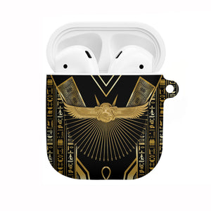 Egypt Winged Sun AirPods Case Ancient Mythology Golden Ankh