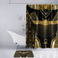 Egypt Winged Sun Bathroom Set Ancient Mythology Golden Ankh