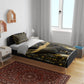 Egypt Winged Sun Bedding Set Ancient Mythology Golden Ankh