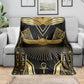 Egypt Winged Sun Blanket Ancient Mythology Golden Ankh