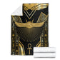 Egypt Winged Sun Blanket Ancient Mythology Golden Ankh