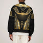 Egypt Winged Sun Bomber Jacket Ancient Mythology Golden Ankh