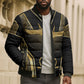 Egypt Winged Sun Bomber Puffer Jacket Ancient Mythology Golden Ankh