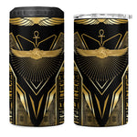 Egypt Winged Sun 4 in 1 Can Cooler Tumbler Ancient Mythology Golden Ankh