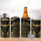 Egypt Winged Sun 4 in 1 Can Cooler Tumbler Ancient Mythology Golden Ankh