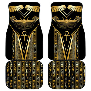 Egypt Winged Sun Car Mats Ancient Mythology Golden Ankh