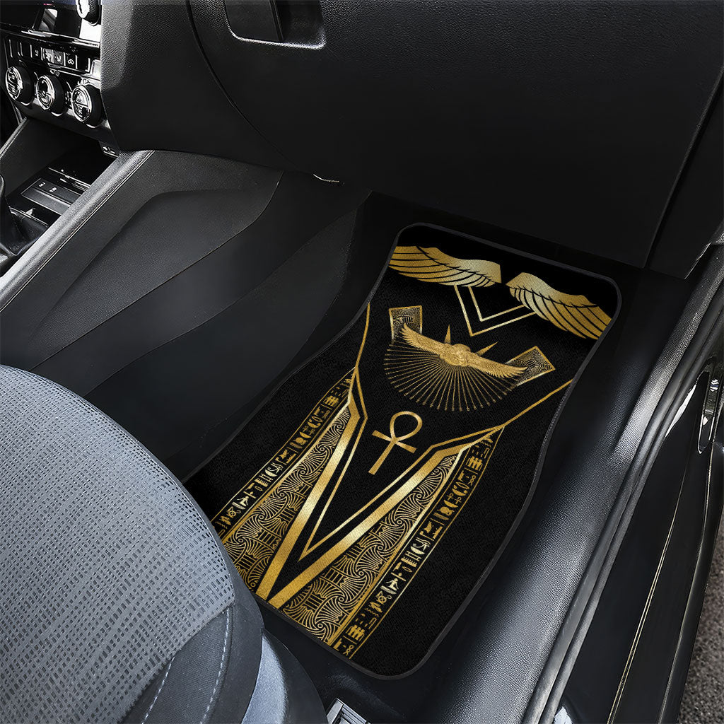 Egypt Winged Sun Car Mats Ancient Mythology Golden Ankh