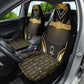 Egypt Winged Sun Car Seat Cover Ancient Mythology Golden Ankh
