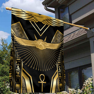 Egypt Winged Sun Garden Flag Ancient Mythology Golden Ankh