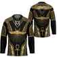 Egypt Winged Sun Hockey Jersey Ancient Mythology Golden Ankh