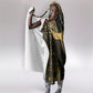 Egypt Winged Sun Hooded Blanket Ancient Mythology Golden Ankh
