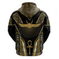 Egypt Winged Sun Hoodie Ancient Mythology Golden Ankh